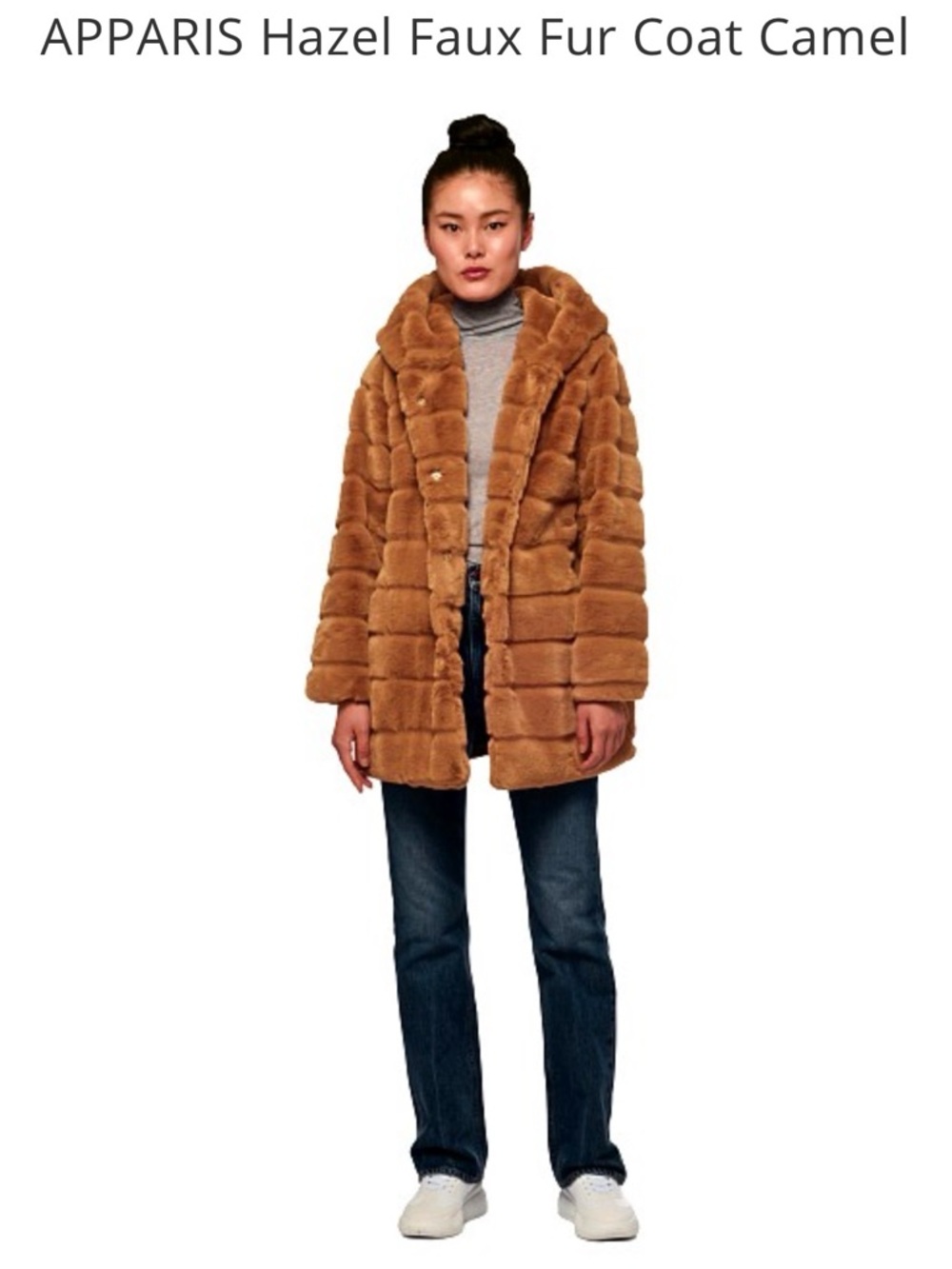 Apparis Camel Faux Fur Teddy Jacket